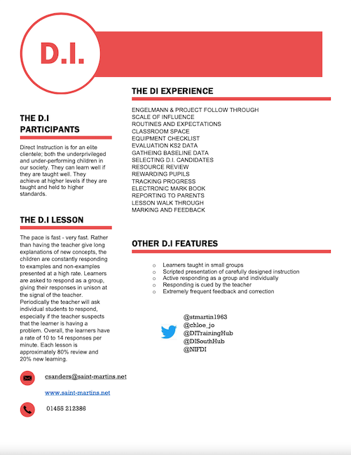 DI Overview Leaflet from Chloe Sanders